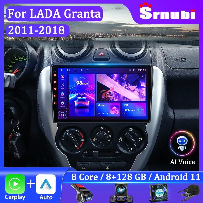 Автомагнитола Srnubi 2 Din Android для LADA BA3 Granta Sport 2011 - 2018