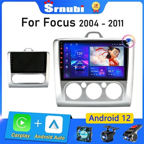 Автомагнитола Srnubi для Ford Focus 2, 3 2004 - 2011 Android 12