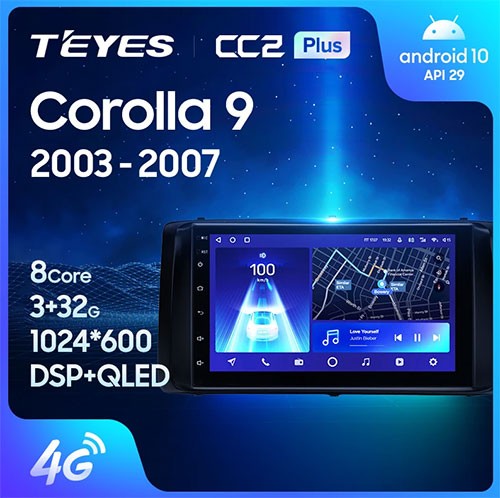 TEYES CC2 Plus для Toyota Corolla 9 E120 E130 2003 - 2007