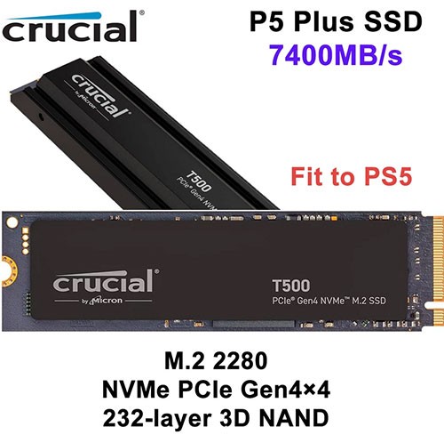 SSD-накопитель с радиатором Crucial P5 Plus 1 ТБ