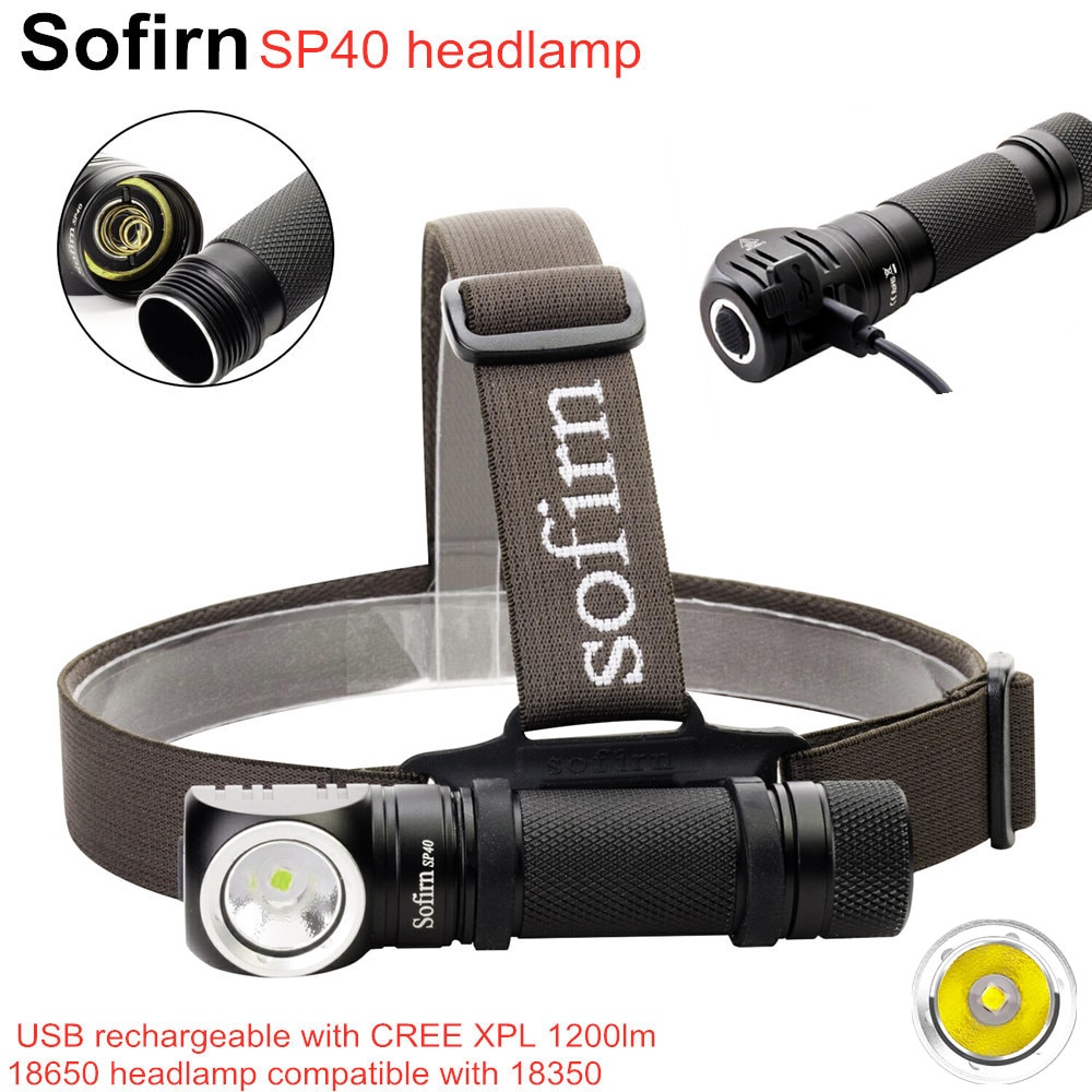 Простой налобный фонарик на аккумуляторах Sofirn SP40