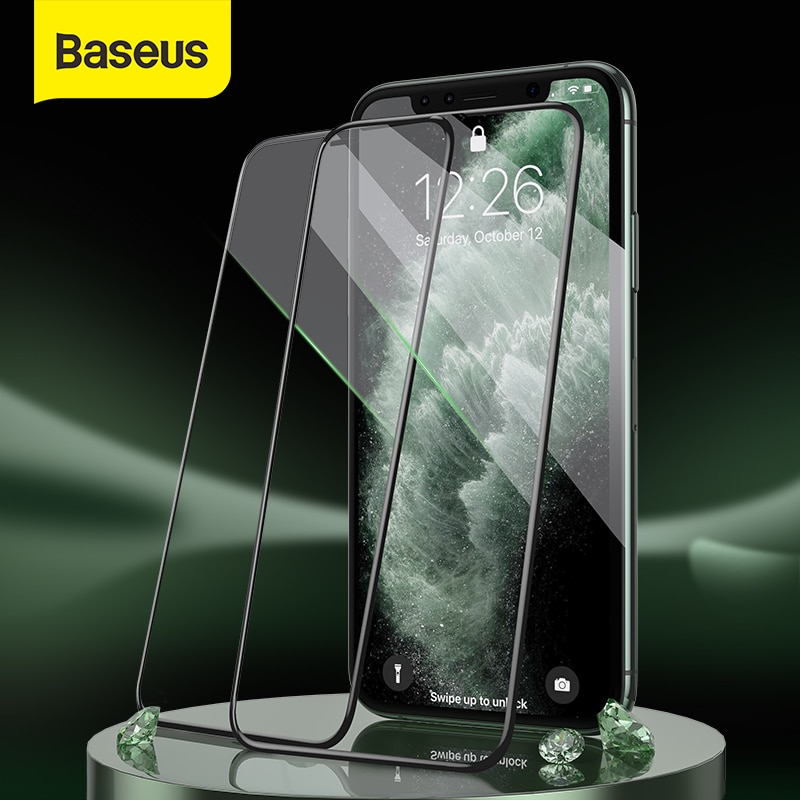 Закаленное стекло Baseus для iPhone 13 12 11 Pro Max, Защита экрана для iPhone X, закаленное стекло с полным покрытием, Защитное стекло для экрана
