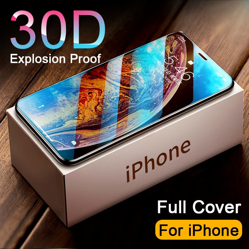 Защитное стекло с полным покрытием для iphone 11, 12, 13 PRO MAX, 11, 12, X, XR, XS MAX