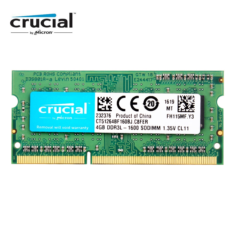 Оперативная память для ноутбуков Crucial RAM SO DIMM DDR3 8GB