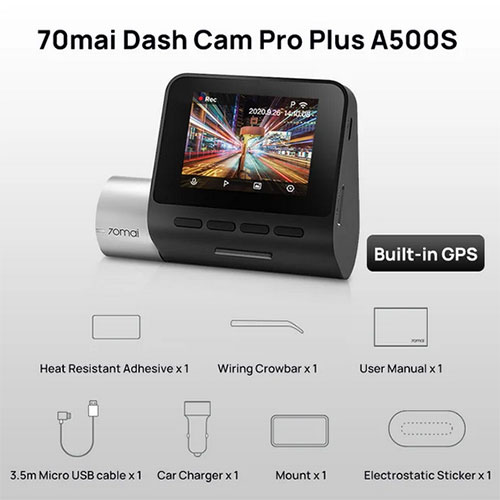 Видеорегистратор 70mai Dash Cam Pro Plus A500S с Алиэкспресс