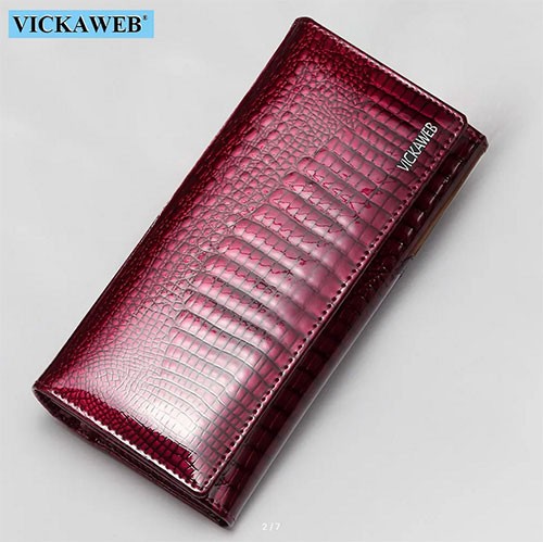 Кожаный кошелек с магнитным замком VICKAWEB AE501-1