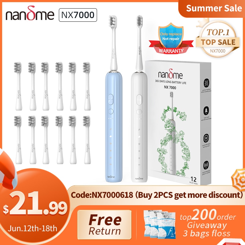 Ультразвуковая электрическая зубная щетка Nandme NX7000