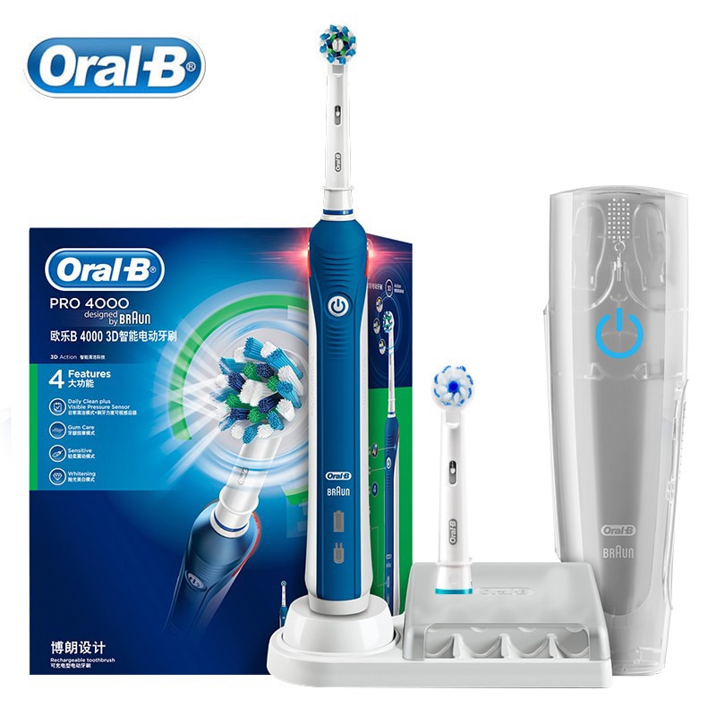 Ультразвуковая электрическая зубная щетка Oral B Pro 4000 3D Smartseries